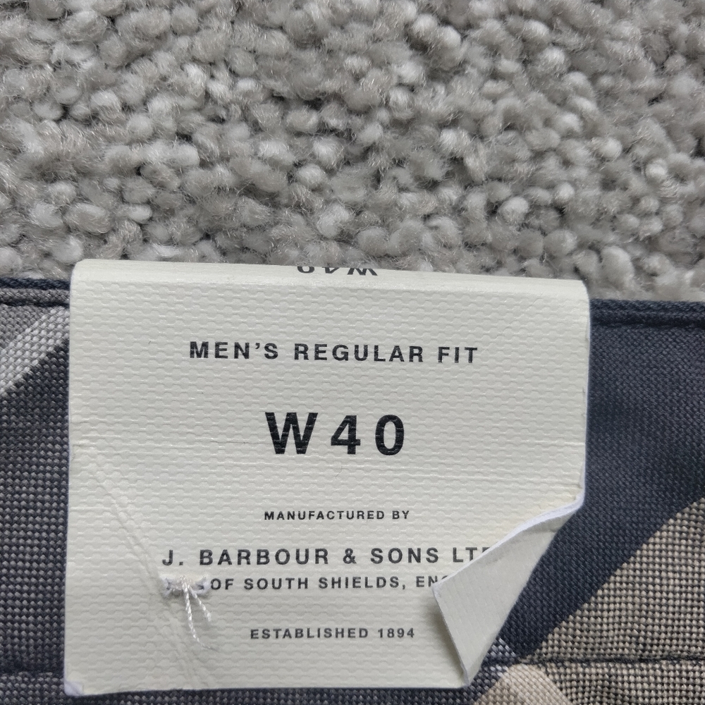 NWT 40 Barbour 10" Men's Regular Fit City Navy Neus Chino Khaki Shorts NEW - Picture 4 of 12
